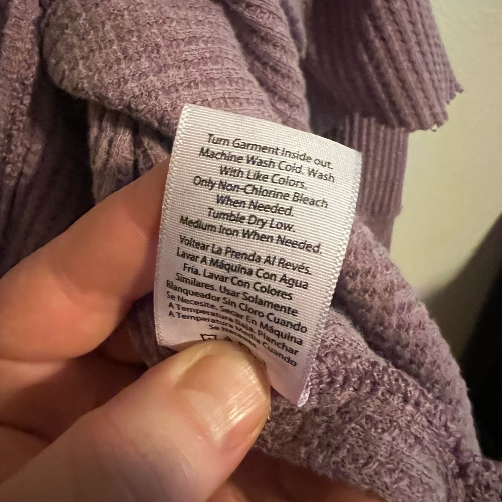 Purple Terra & Sky Waffle Shirt Size 14Wide - Picture 7 of 9